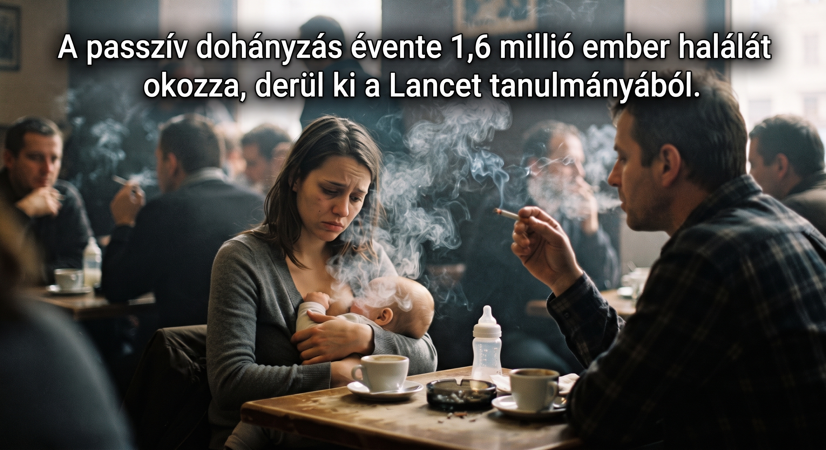 A passzív dohányzás évente 1,6 millió ember halálát okozza, derül ki a Lancet tanulmányából.