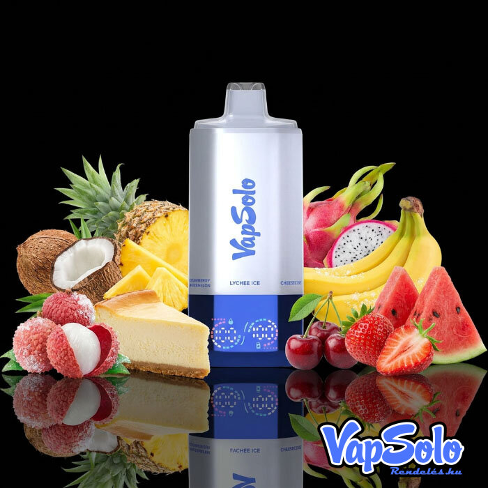 VapSolo 180K Sixer – Lychee Ice & Cheesecake & Pina Colada & Mixed Berry & Dragonfruit, Banana, Cherry & Strawberry Watermelon 5%