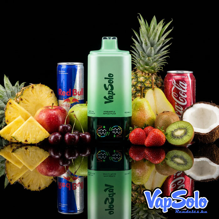 VapSolo 180K Sixer – Pineapple Apple Pear & Red Bull & Cherry Cola & Solo#1 & Strawberry Kiwi & Sex On The Beach 5%