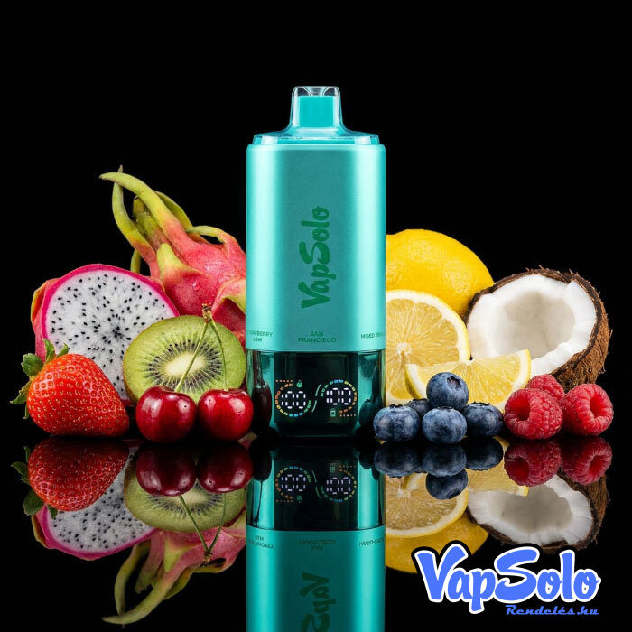 VapSolo 180K Sixer – San Francisco & Mixed Berry & Coco Loco & Cherry Lemon & Black Ice Dragonfruit & Strawberry Kiwi 5%