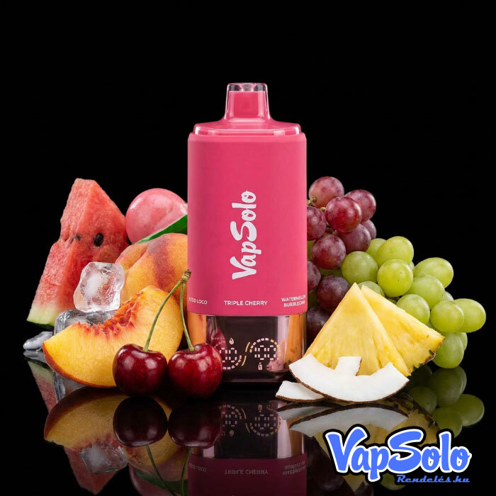 VapSolo 180K Sixer – Triple Cherry & Watermelon Bubblegum & Juicy Peach Ice & Grapefruit Refresher & Love 66 & Coco Loco 5%