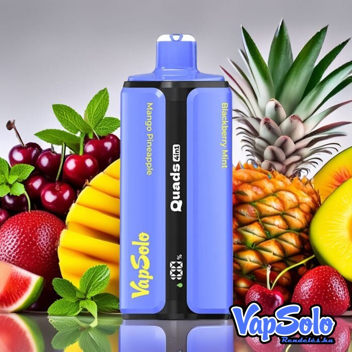 VapSolo Quads 80000 – Mango Pineapple & Blue Razz Cherry & Watermelon Cherry & Blackberry Mint 2%