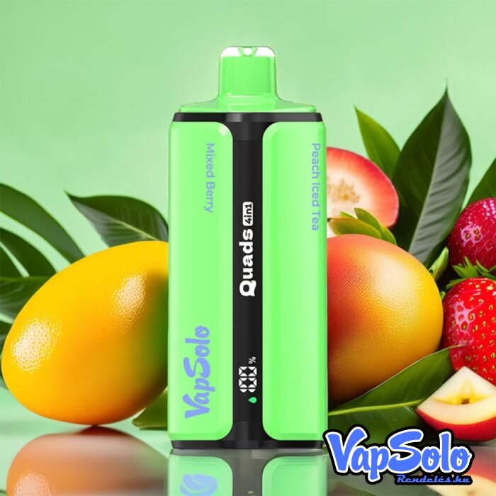 VapSolo Quads 80000 – Mixed Berry & Strawberry Mango & Fresh Fruit Tea #1 & Peach Iced Tea 2%