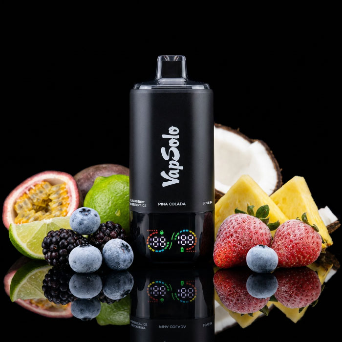 VapSolo 180K 6in1 Sixer – Pina Colada & Love 66 & Lime Passion Fruit & Monster Mango & Strawberry Ice & Blackberry Blueberry Ice 2%